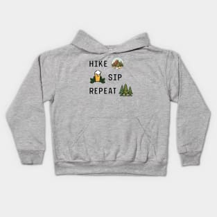 Hike, Sip, Repeat Kids Hoodie